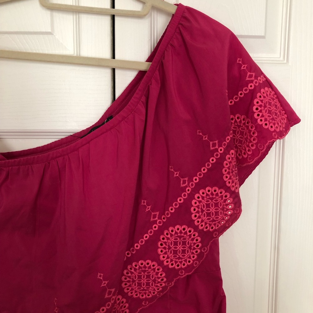One Shoulder Pink Dress